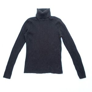 90s Y2K 2000s The Limited Brown Ribbed Knit Long Sleeve Turtleneck Sweater Top M
